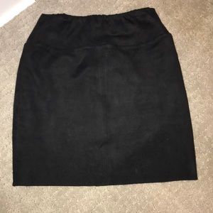 Suede mini skirt